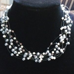KISSAKA 12 STRAND PEARL NECKLACE
